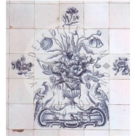 12 Tile Dutch Delft Antique Panel