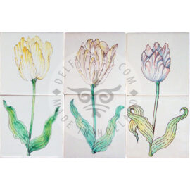 17th Century Tulips 1×2 Tiles (HT2_m/n/o)