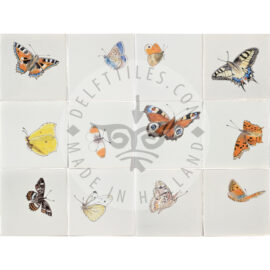 Butterflies Big Multi Color Tile (HDVG2_mc)