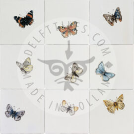 Butterflies Big Multi Color Tile (HDVG_mc)