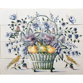 Fruit Flower Birds Basket 5×4 tiles (HBM20b_mc)