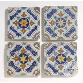 four ornamental antique Dutch tiles #O1