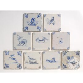 Delft Blue Elephant Lion Ox Tiles  #D35