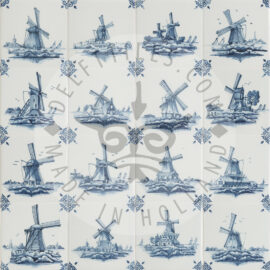 Delft Blue Dutch Windmill Tiles (TML7)