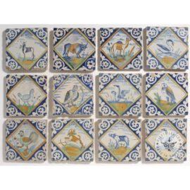 17th century animal tiles  #PC39