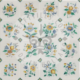 Elegant Multi Color Flower Tiles (TME6)