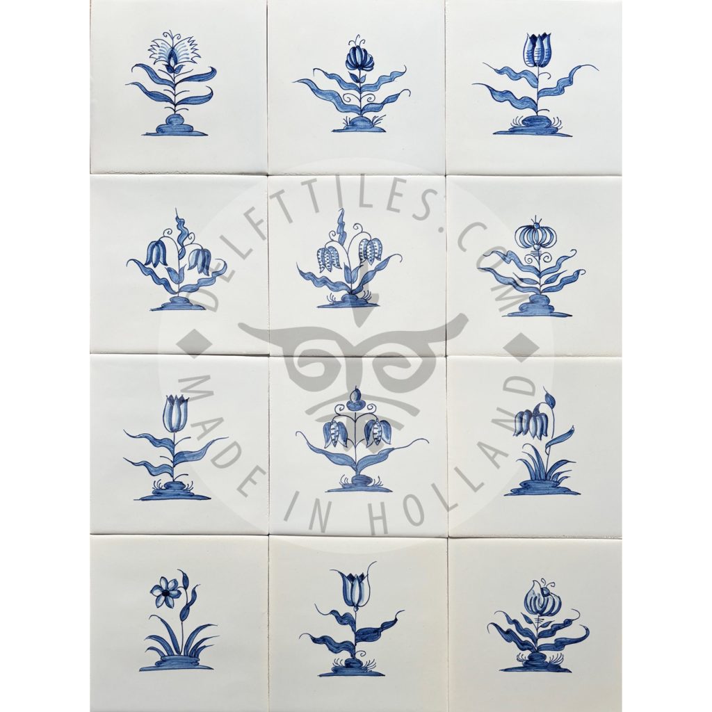 Decorative Flower Tiles (BC2) - Delft Tiles